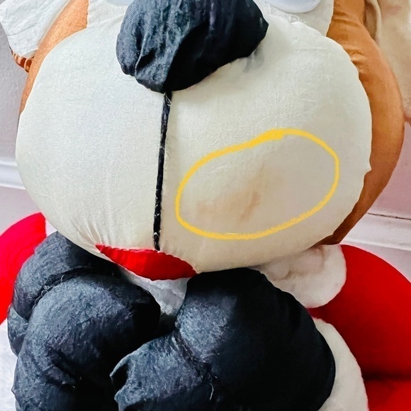 Vtg House of Loyd Shivers Reindeer Christmas Draft Stopper Nylon Parachute Plush - Picture 16 of 16